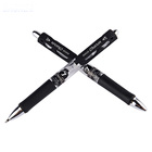 Free shipping DDP for USA 0.7mm promotional pen blue black retractable gel pens with rubber grip