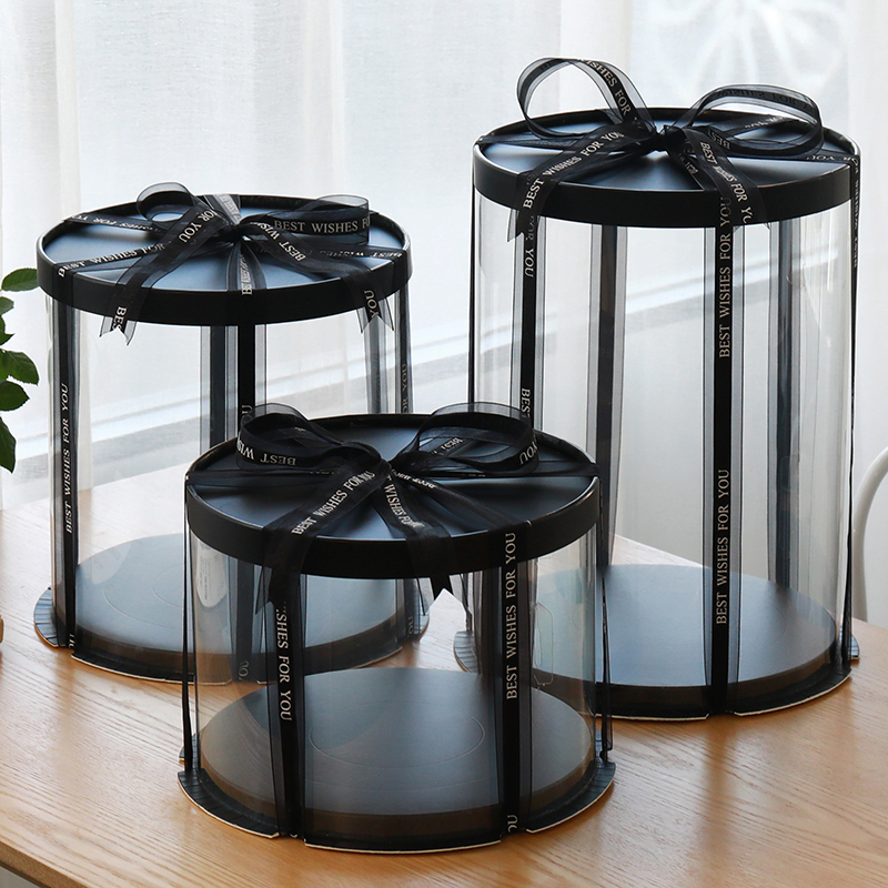 clear plastic round boxes