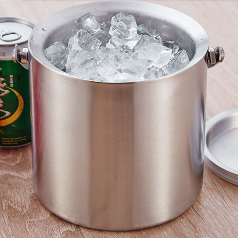 Popular best price fancy food grade stainless steel double wall ice bucket wine cooler with cover