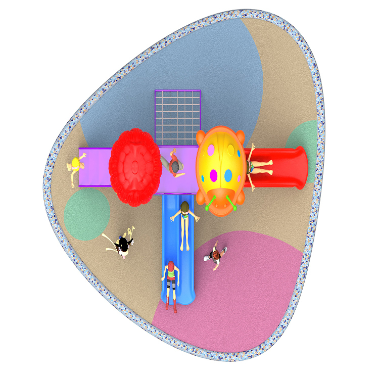 2020 good quality amusement equipment colorful outdoor playground with plastic kids slide  manufactured  in china