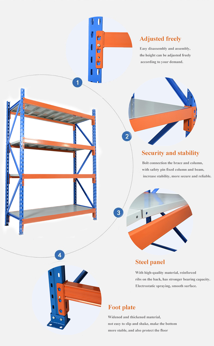 Customized Heavy Duty Storage Racks Stacking Steel Shelves Adjustable 1
