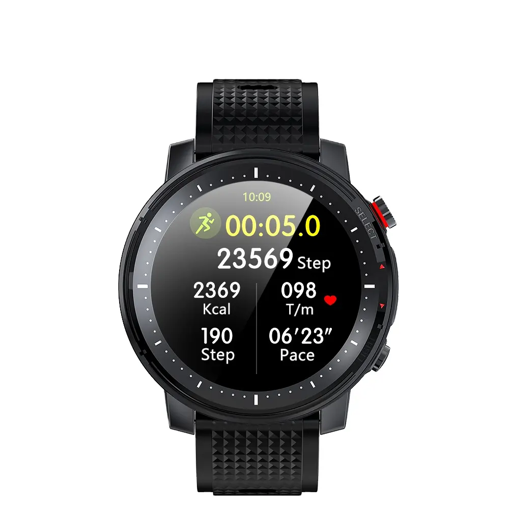 L15 Sport watch IP68 Waterproof 1.28 Inch with Stainless and Leather Wristband Touch Screen Bluetooth Smartwatch