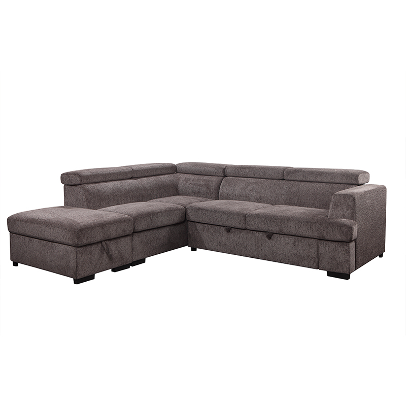 Modern Simple Fabric Living Room L sharp sleeper sofa set Furniture Sofa with pull out bed