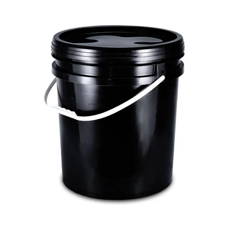 5 Gallon 20L Black Round Color Bucket Plastic Pail Bucket Plastic