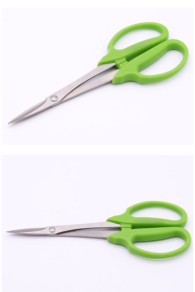 Hot wholesale 21cm green long handle handheld pruning shears flower trimming tools garden pruning bonsai scissors