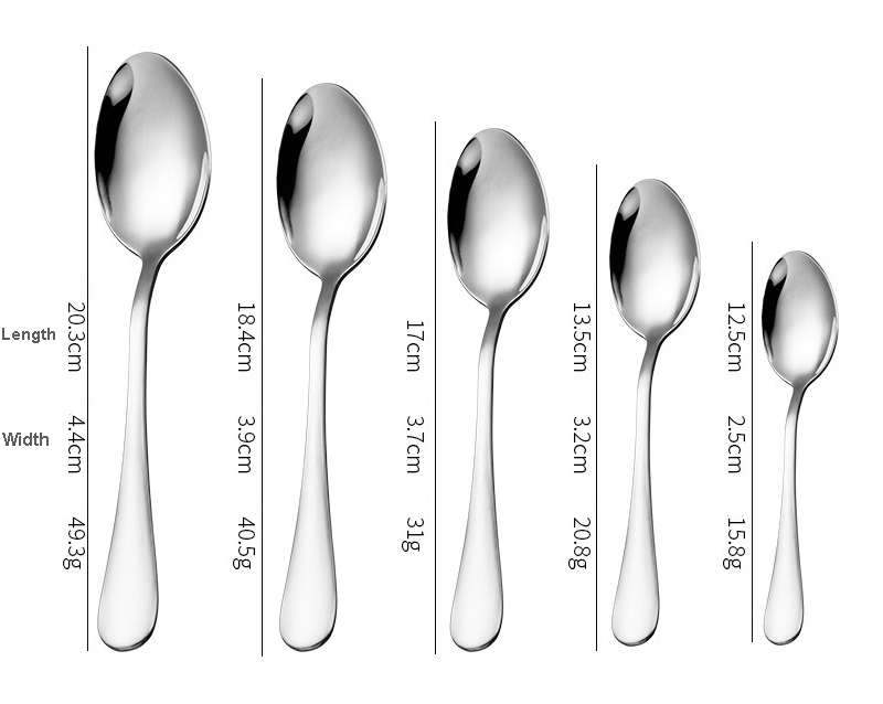 Metal Stainless Steel Serving/Dessert/Long Engraved Tea Spoon Promotion Gift Chinese