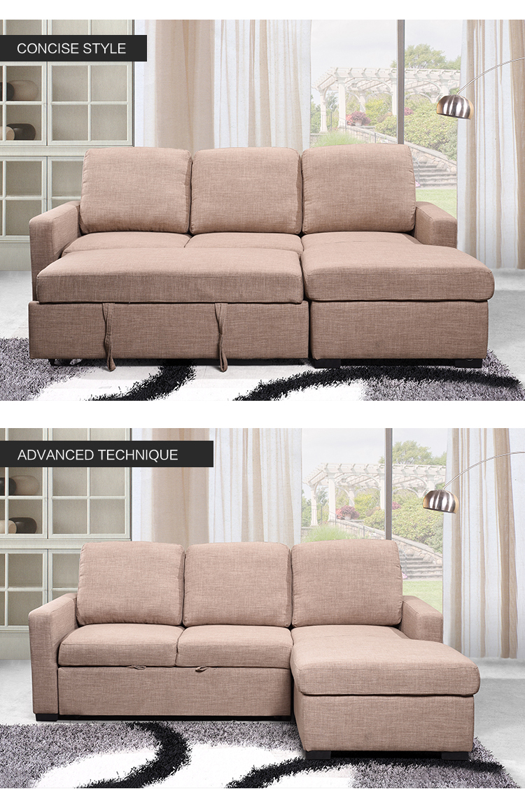 Hot sale living room sofa set L shape sofa bed corner sleeper sofa factory whole sale