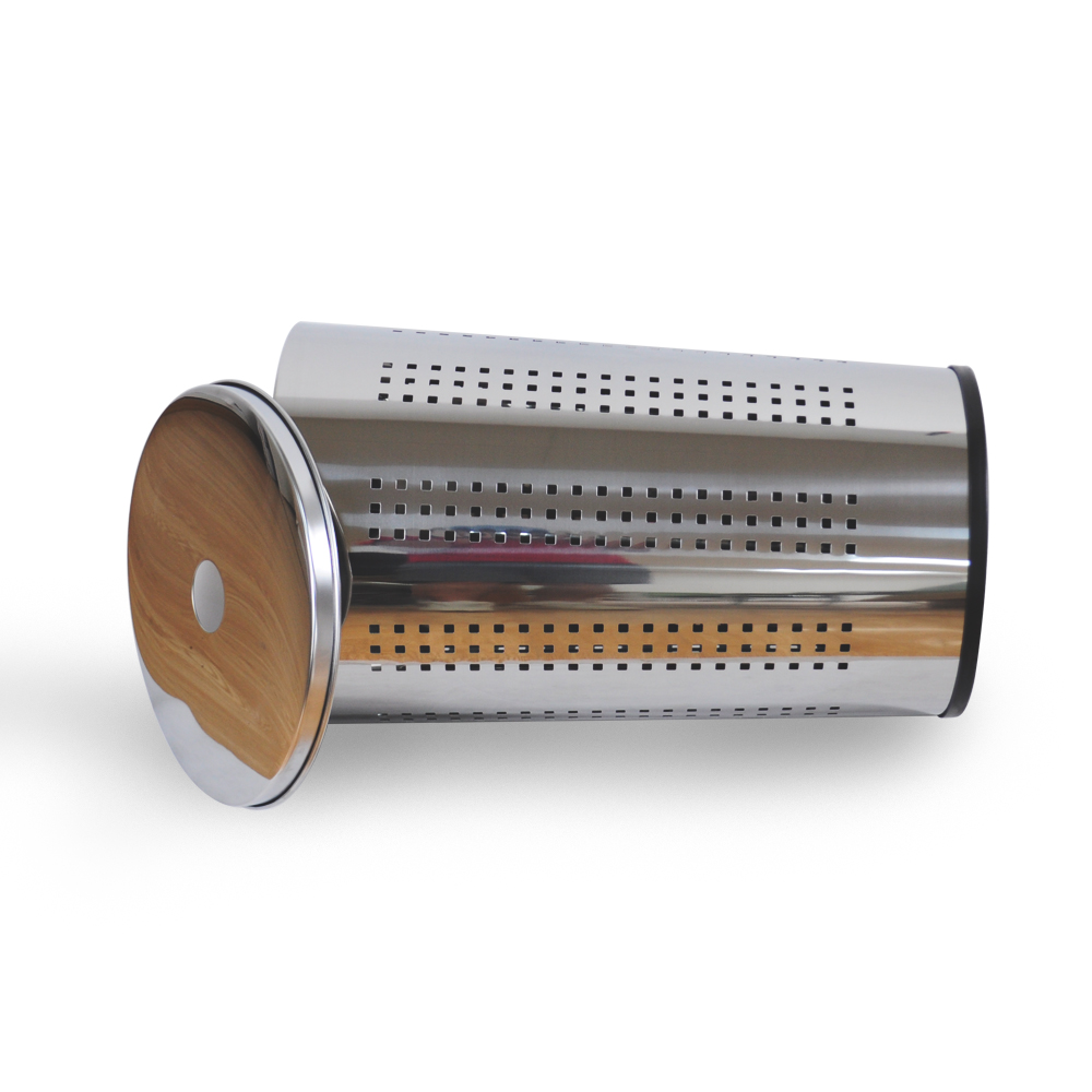 Hotel Round Shape Customized Color 35L/46L Waste Bin Stainless Steel Dustbin Trash Can