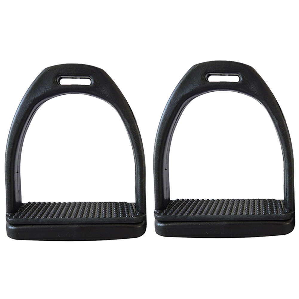 Black 2 Pieces Non Slip Stirrup Treads Pads