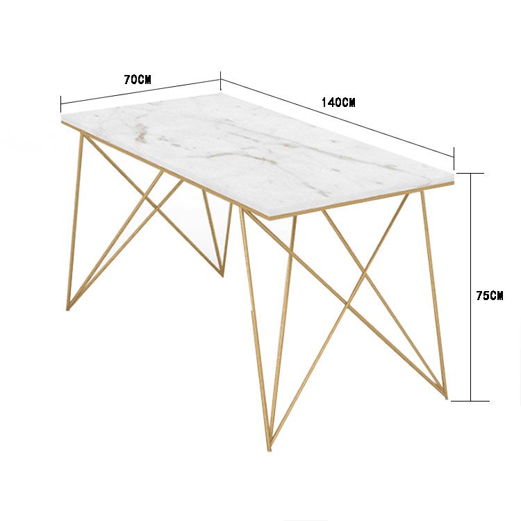 Hot Sale Nordic Modern coffee table sets  marble top metal steel legs fast food shop table and chairs for cafe shop