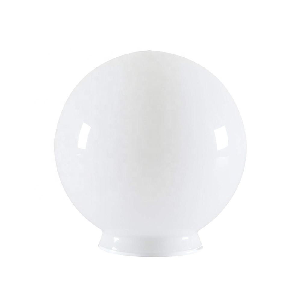 white glass globe lampshade