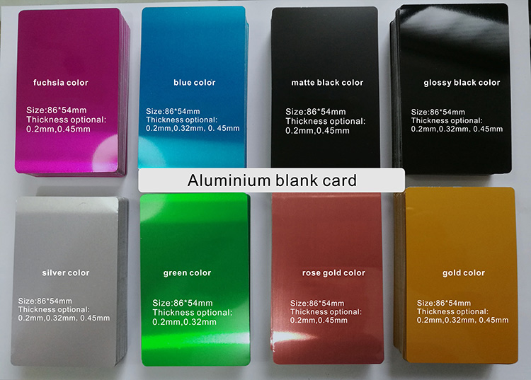 JHCD laser engraving test blank plate credit card size aluminum sheet