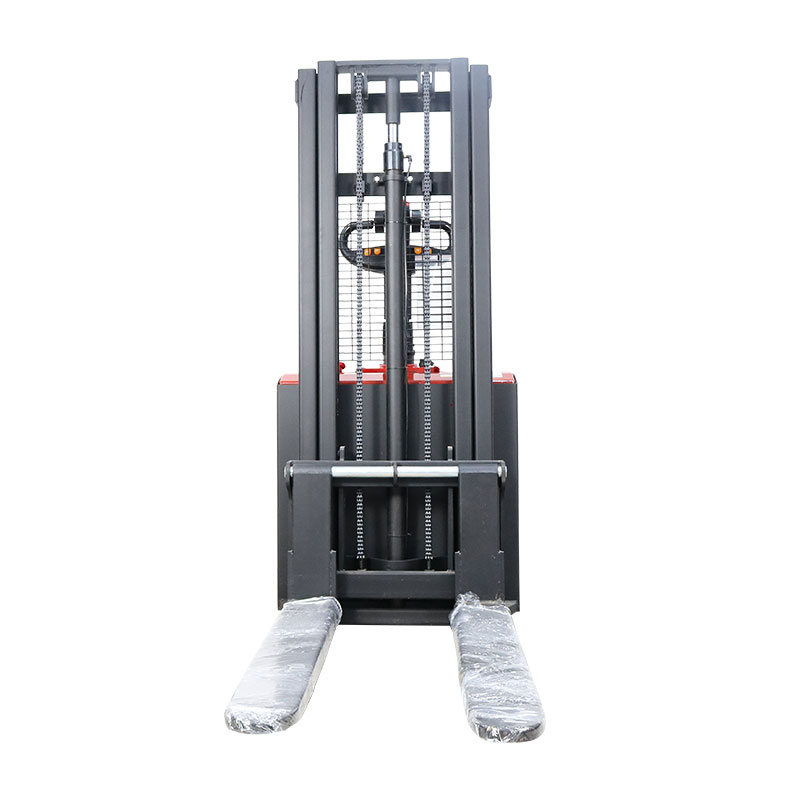 Hydraulic Forward Reach Stand Standing On Driving Full Electric Stacker