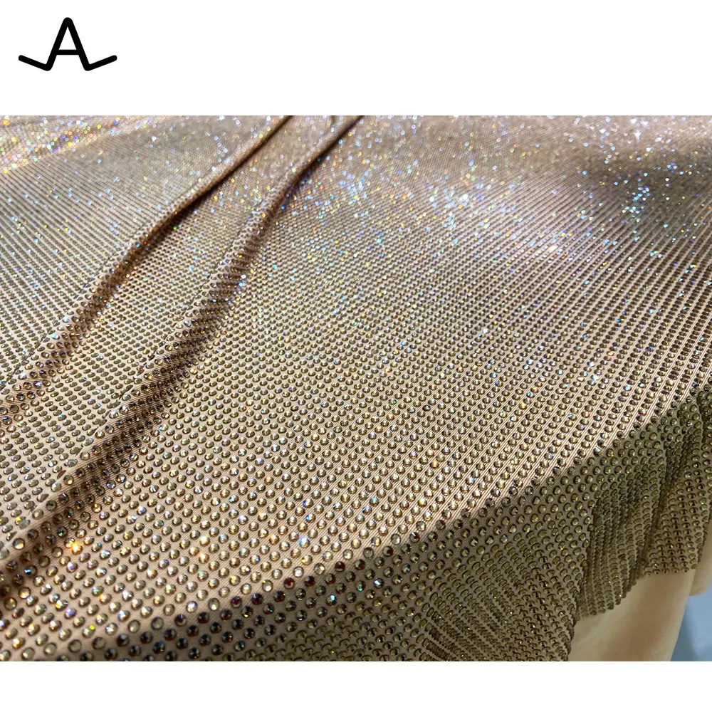 Custom rhinestone hotfix transfer full crystal fabric for shoes garment bags 1X2 Meter