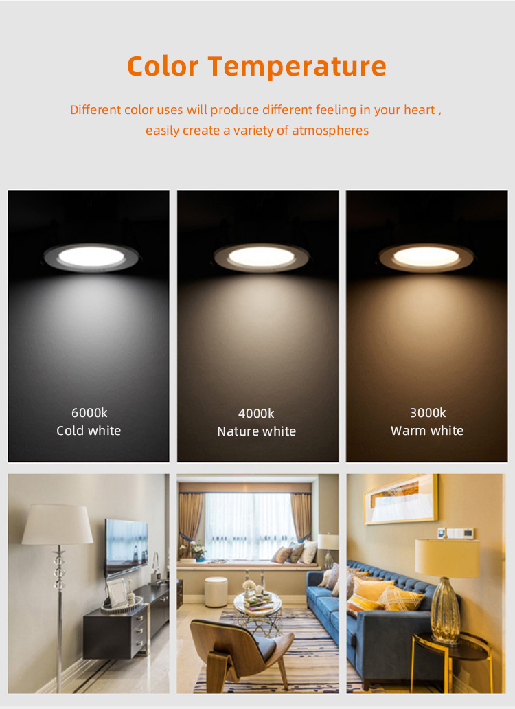 Black White 7w Cob Dimmable Recessed Light Cct Adjustable Round Downlights Mini Led Downlight