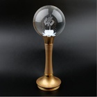 3D Laser Engraving Crystal Ball Sphere Religion Statue Chinese figure of Buddha crystal ball for fengshui