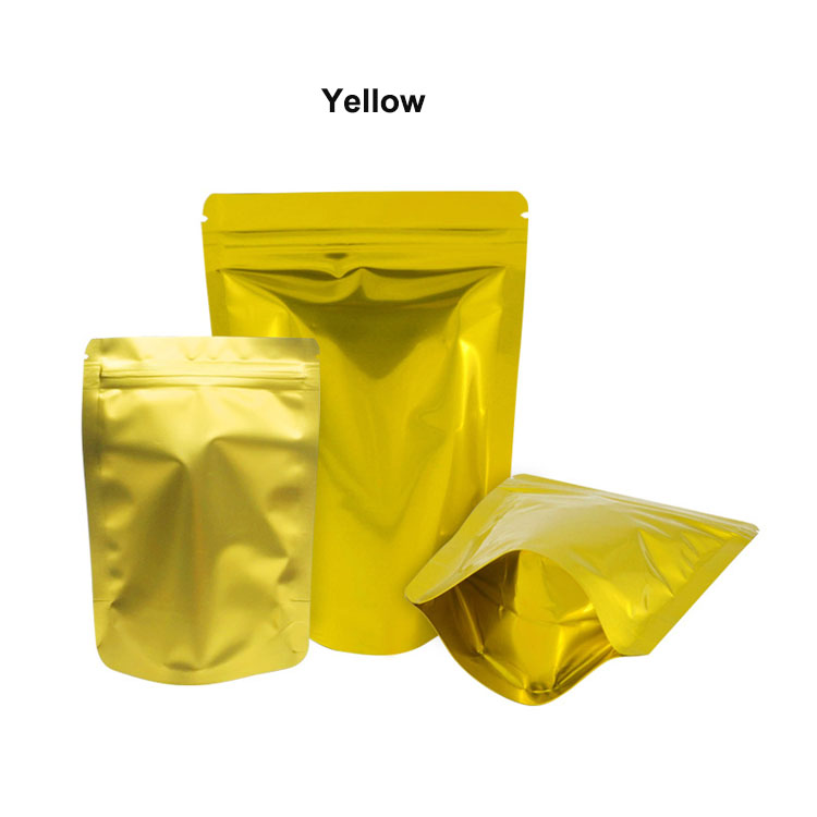 custom different color size printing matt gloss stand up pouch ziplock packaging bags