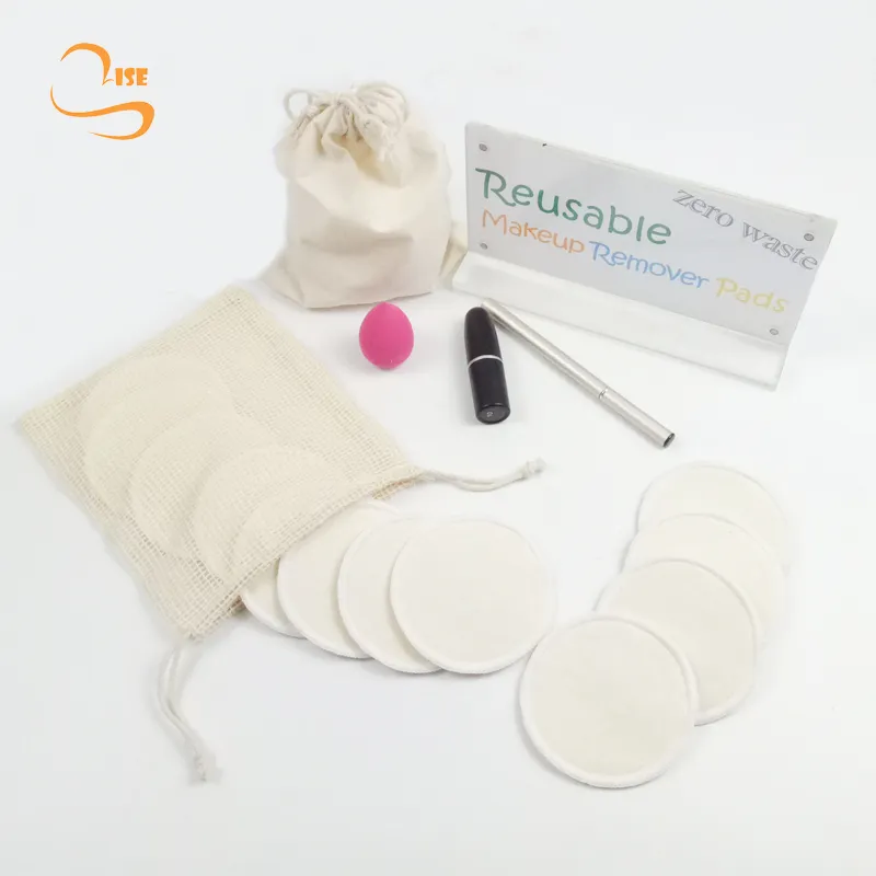 Многоразовые подушечки для снятия макияжа с органического конопляного хлопка, 3,15 дюйма