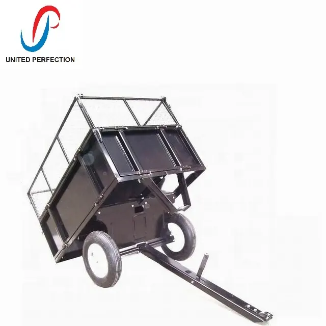 Promotion 300 KGS Multi purpose Tow Behind Yard Gardening Cart 2 wheel utility trailer ATV DUMP TRAILER with Low MOQ