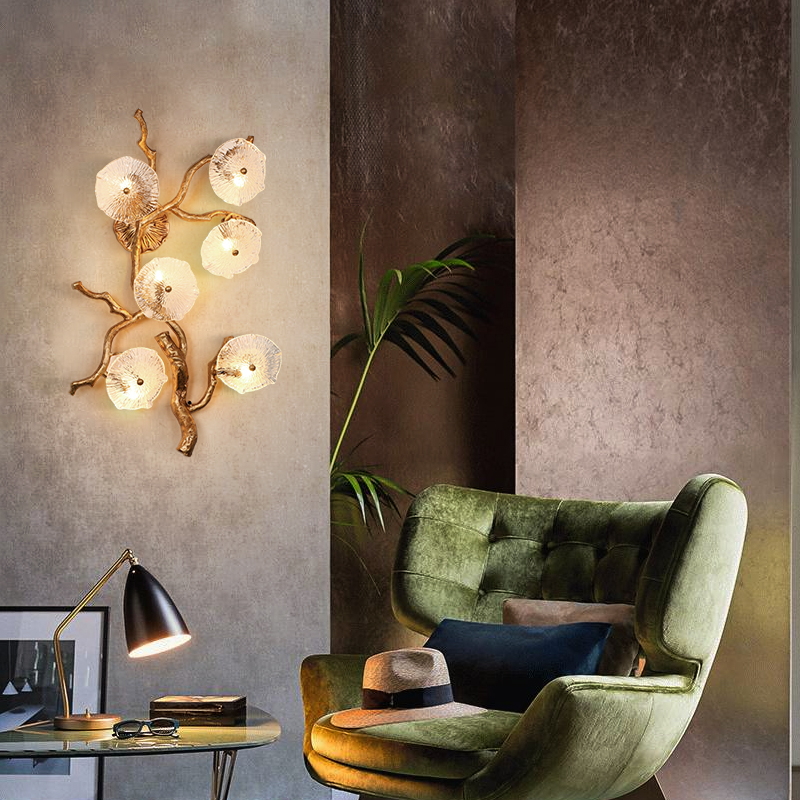 glassblower Wall Light Wall Sconce Gold Copper Bracket Lamps Bedroom Light Sconces Corner Lights