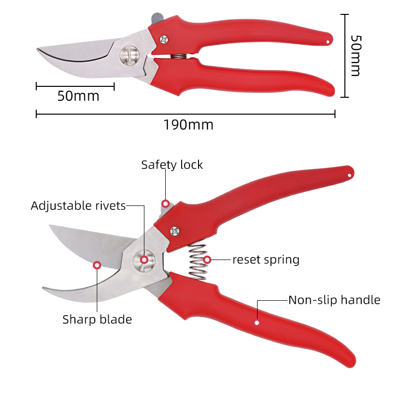 stainless steel flower trimming fruit tree pruning shears grafting cutting tool garden scissors