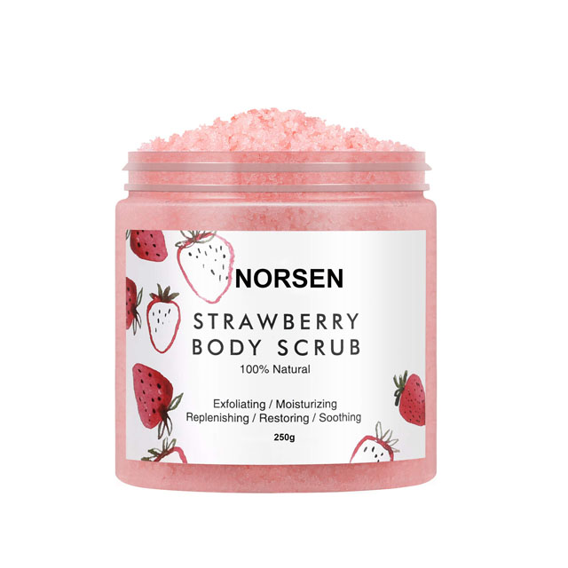 Private Label Natural Organic Moisturizing Exfoliating Strawberry Body Scrub
