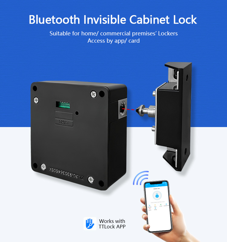 Tediton Invisible Hidden Digital Cabinet Lock for Drawer file metal cabinet