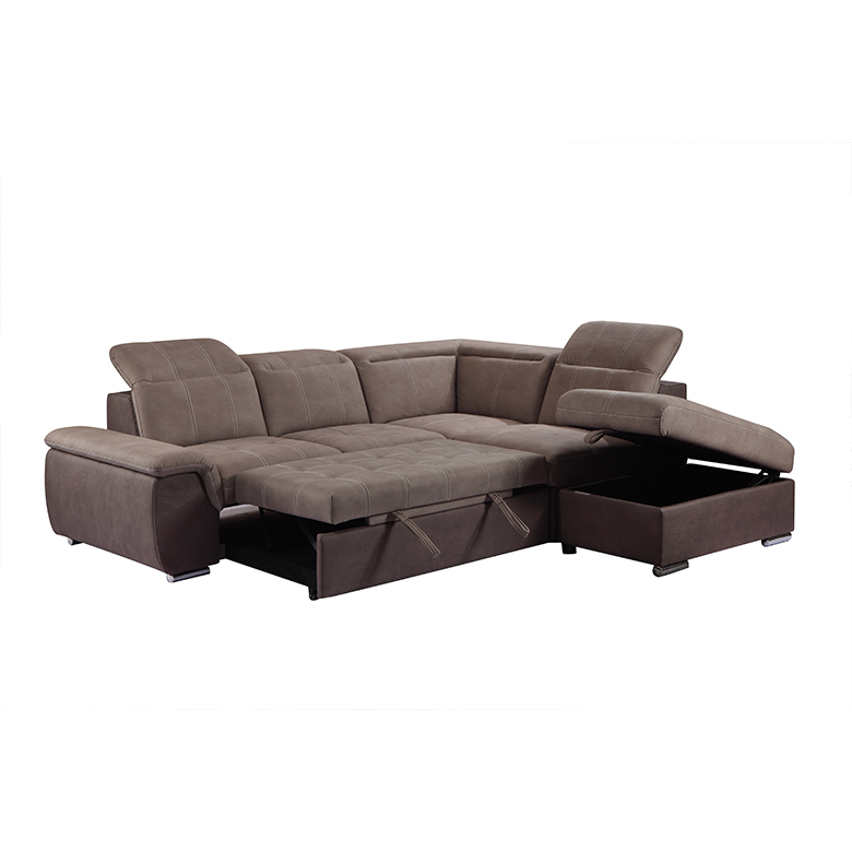 Modern living room sofa furniture with plastic leg High quality  leather folding bed sofa