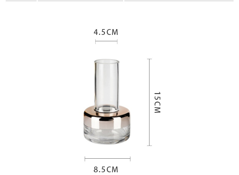 Wholesale  wedding decoration clear Glass Bottle Flower Vase