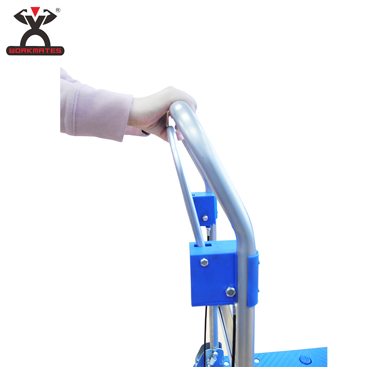 Manufacture Factory 300kg heavy duty platform foldable hand trolley
