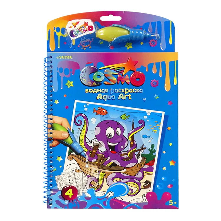 Custom Magic Aqua Water Coloring Book With Magic Pen for Children