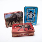 Food Safety Durable Metal Cans Biscuit Tin Boxes OEM Tinplate Case