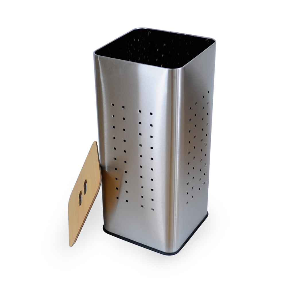 Kitchen Square Trash Can Trash Bin with Lid Soft Close Multi Sizes Bathroom Stainless Steel Customized Logo All-season Accepted