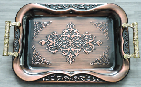 Wholesale Stainless Steel High Quality Square Serving Tray With Handle Party Tray Bar Tray