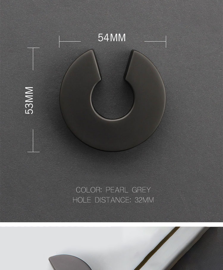 Wholesale Simple Design Kitchen Cabinet Dresser Zinc Alloy Door Pull Knob Furniture Brushed Brass Circle Handle