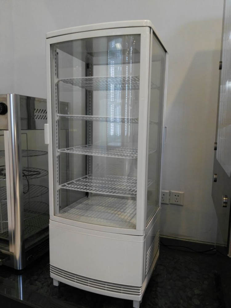 68L(2R) Four Sides Glass Door Cold Storage Drink Cake Pastry and Dessert Commercial Display Vertical Showcase