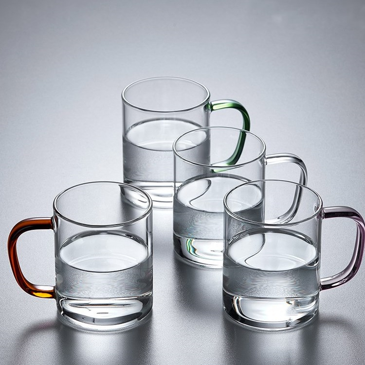 Factory Supplied  Large Capacity Heated Glass Coffee Mug With Handle