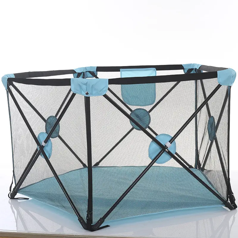 Portable Cloth and Plastic Children Folding Safety Baby Playpen