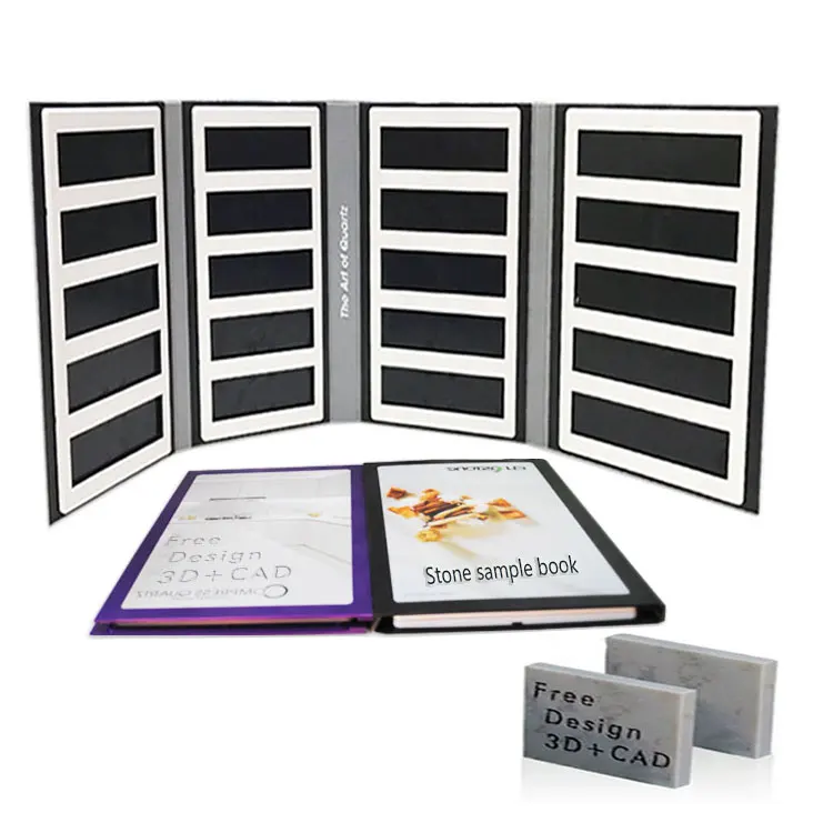 Sbooklet Fabric Holder Textile Cover Plastic Product Catalogue Sample Book Stone Display Box