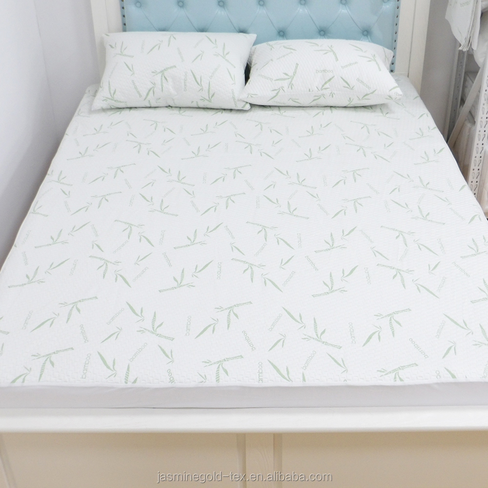 Bamboo Fiber Mattress Protector Mattress Cover  Anti Mite Waterproof home textile bedding Wholesale