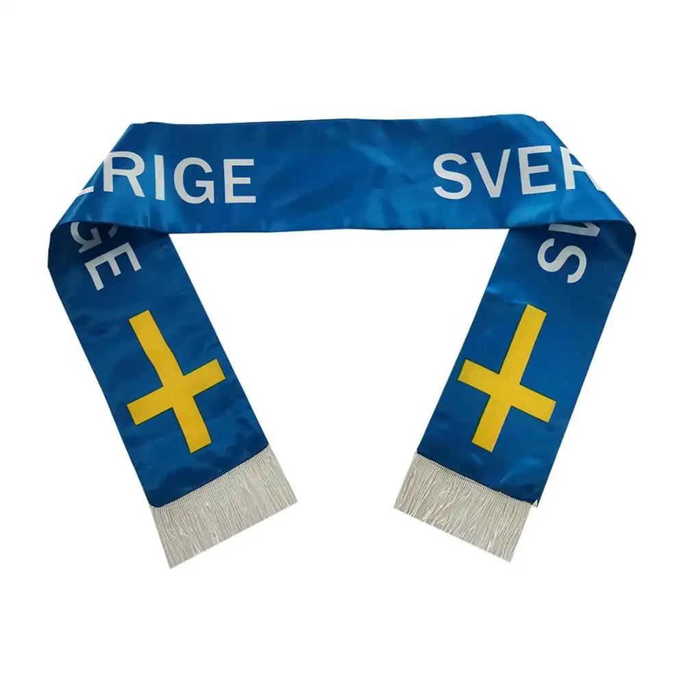 100% polyester fans european cup custom jacquard scarves football scarf