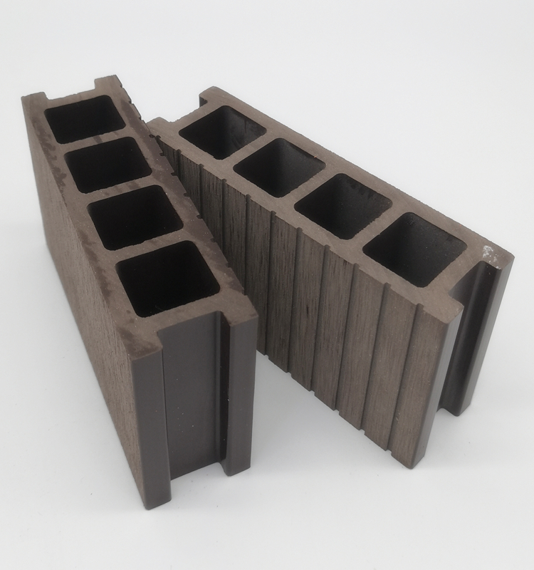 High Quality No Cracking No Warp WPC Square Hollow Decking Wood Board Outdoor Flooring 140x40mm