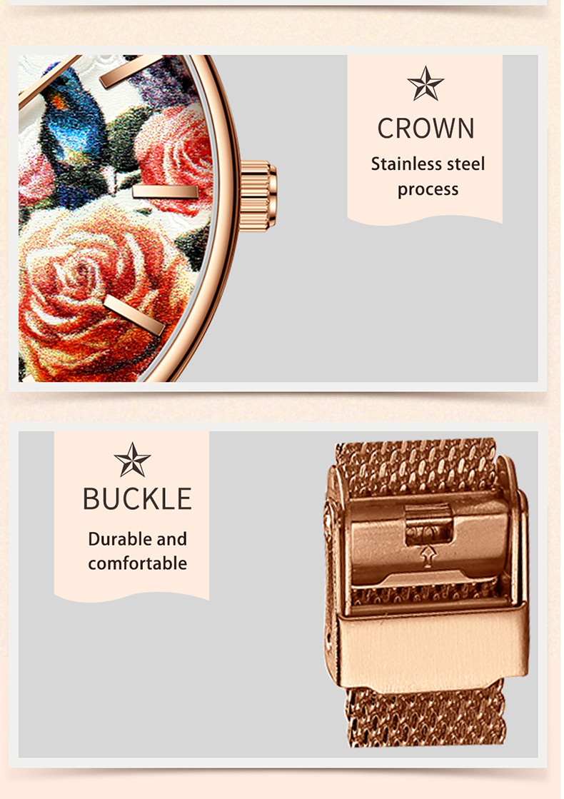 CURREN – montre-Bracelet en acier inoxydable pour femme, fleur, horloge à Quartz, décontracté, nouvelle collection 9060