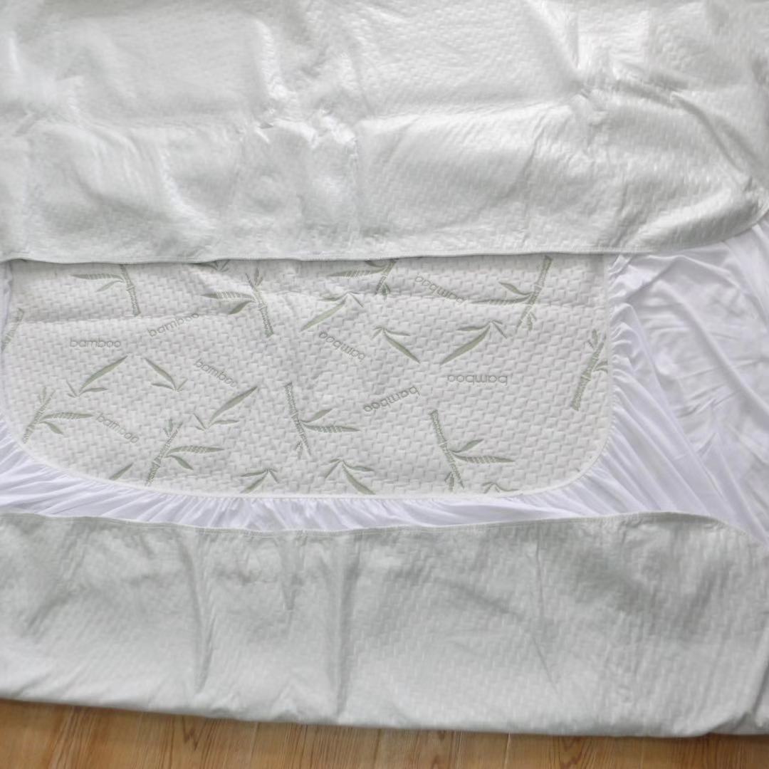 Bamboo Fiber Mattress Protector Mattress Cover  Anti Mite Waterproof home textile bedding Wholesale