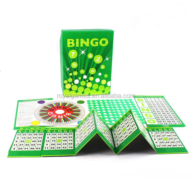 Professional custom paper bingo card game