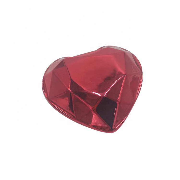 Customizable Logo Portable Passionate Red Heart-shaped Mini Pocket Makeup Mirror
