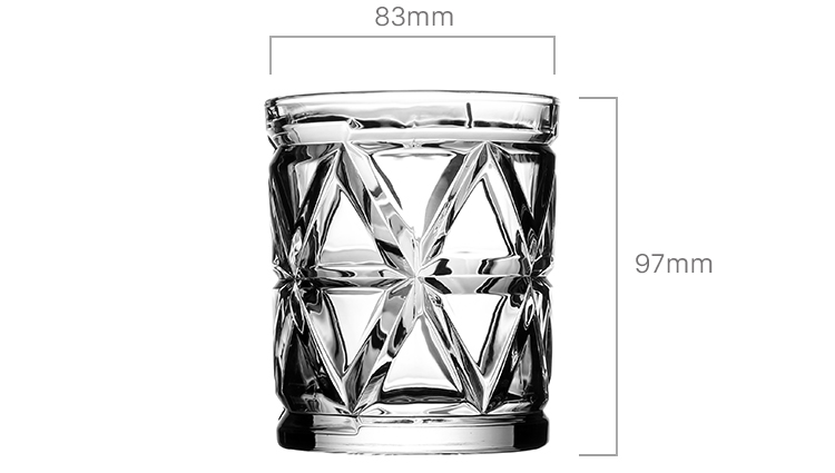 High quality Smoothie cheap diamond wave cup embossed special glasses bar etched latte party glass cups