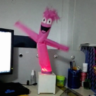 mini sky dancer with music and light version ,with usb desktop mini air dancer