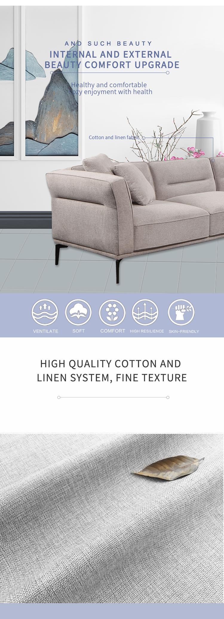 Luxury furniture living room Modern sofa bed Furniture sectional sofa set