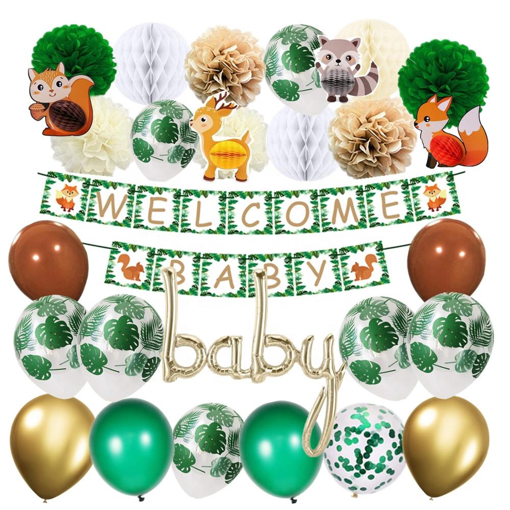 Dinosaur Party Supplies 31Pcs Hanging Ornaments Set Swirl Decoration Kit /& Happy